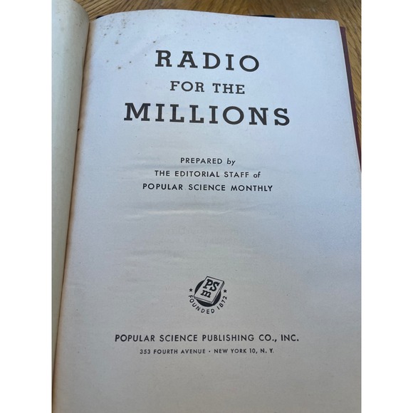 Radio for the Millions 1945 Popular Science Monthly Vintage Hardcover DIY Radio - Picture 4 of 11